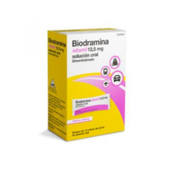 Biodramina infantil 12,5 mg solucion oral 12 sobres unidosis de 2,5 ml